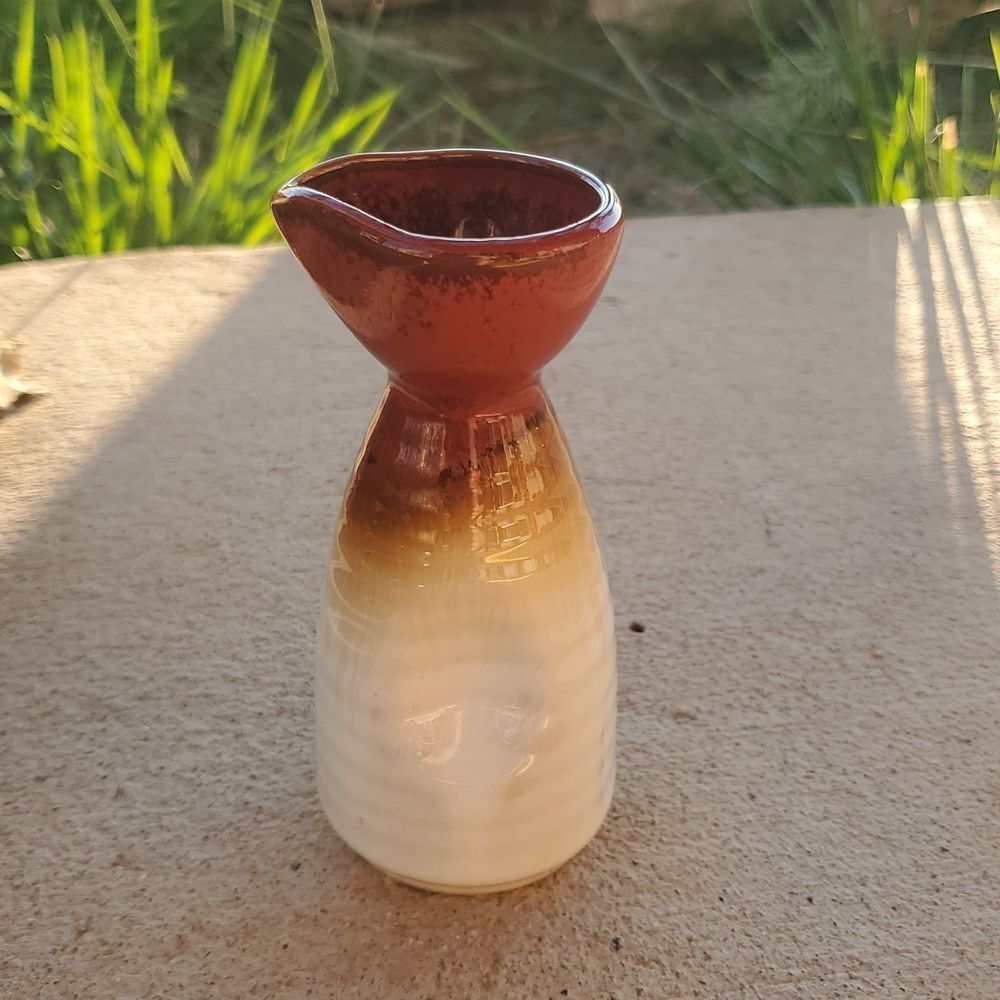 Stunning Ombre Ceramic Vase | Terracotta to Cream Gradient | Modern Boho Decor